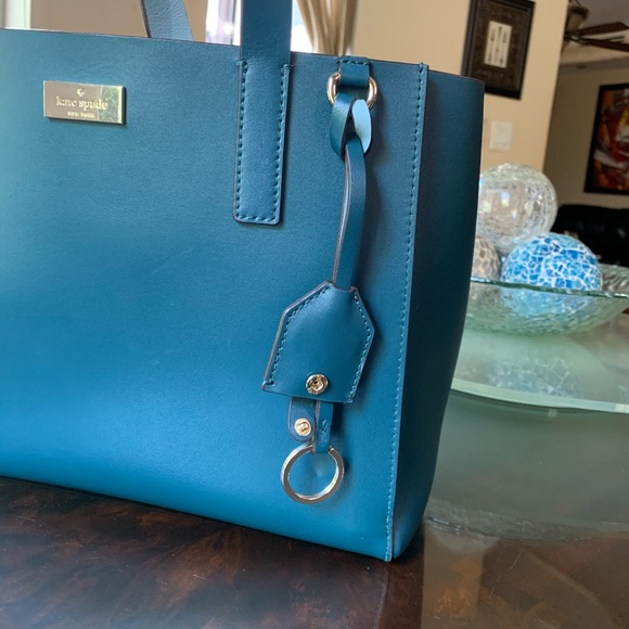 Kate Spade Teal Tote - Picture 6 of 9